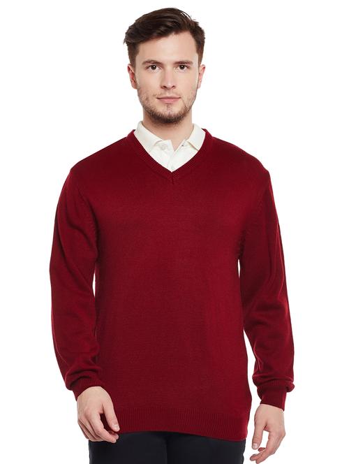 red wool pullover - 15466115 - Very Small Image - 1
