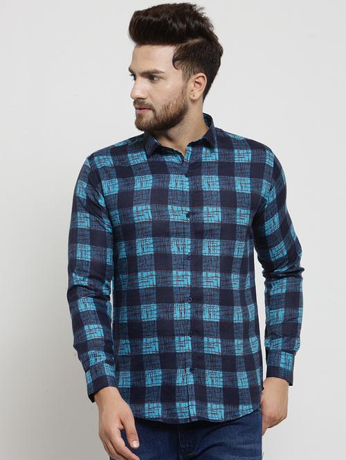 light blue cotton casual shirt - 15466234 - Very Small Image - 1