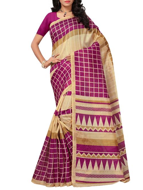 chequered bhagalpuri saree - 15467311 - Very Small Image - 1
