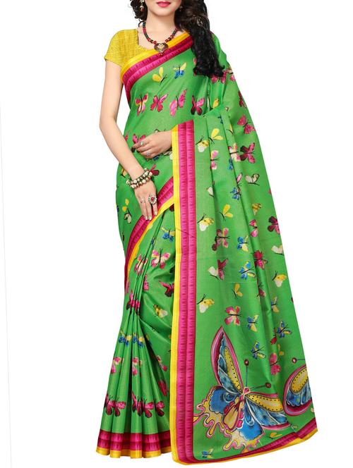 conversational printed saree with blouse - 15467350 - Very Small Image - 1