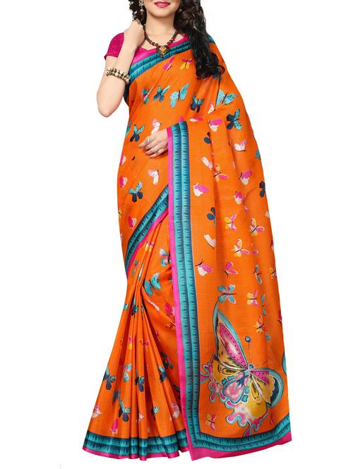 conversational printed saree with blouse - 15467351 - Very Small Image - 1