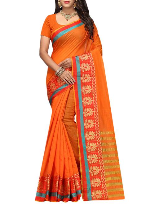 striped zari pallu woven saree with blouse - 15469257 - Very Small Image - 1