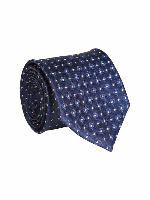 blue jackquard tie - 15469927 - Very Small Image - 1