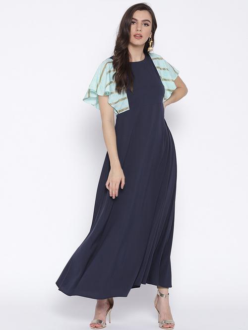 a-line flared ethnic dress - 15470994 - Very Small Image - 1