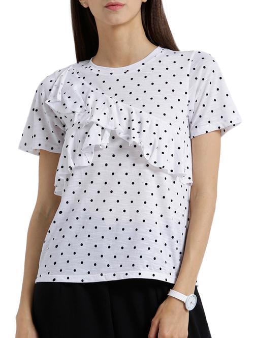 polka dots ruffled top - 15471294 - Very Small Image - 1