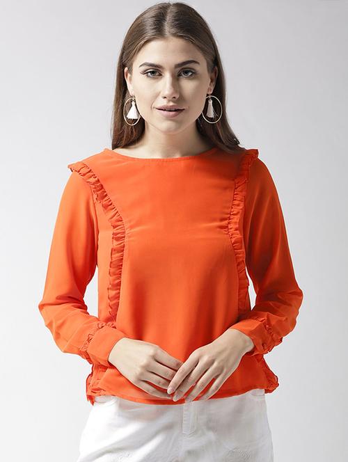 frilled detail button down top - 15471552 - Very Small Image - 1