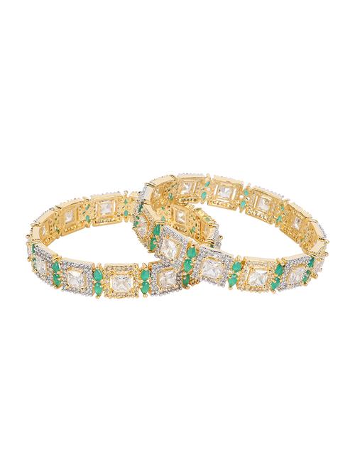 green gold tone stone bangles - 15472087 - Very Small Image - 1