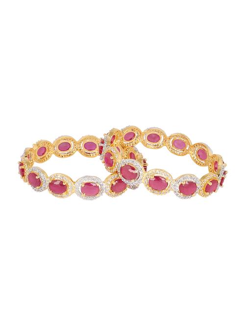 pink gold tone stone bangles - 15472095 - Very Small Image - 1