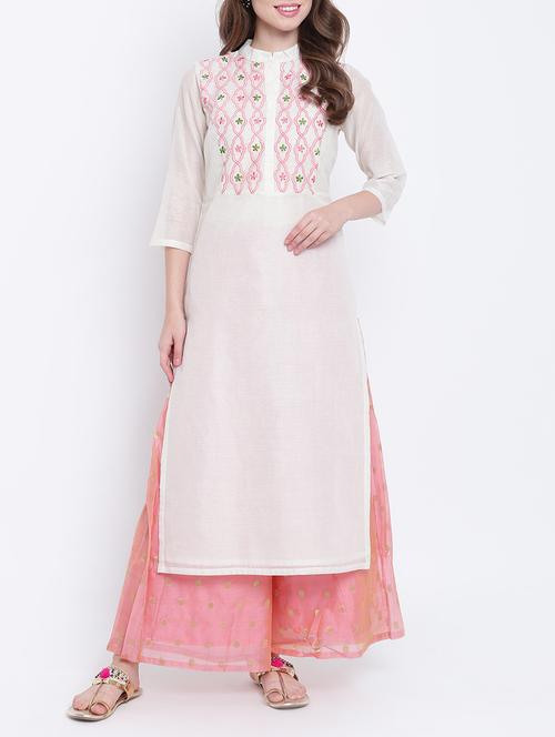  embroidered straight kurta - 15472769 - Very Small Image - 1