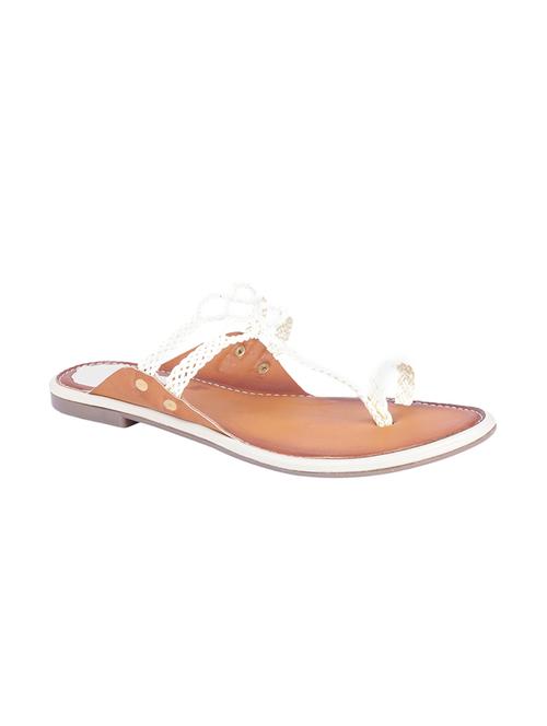 white one toe ethnic kolhapuris - 15472890 - Very Small Image - 1