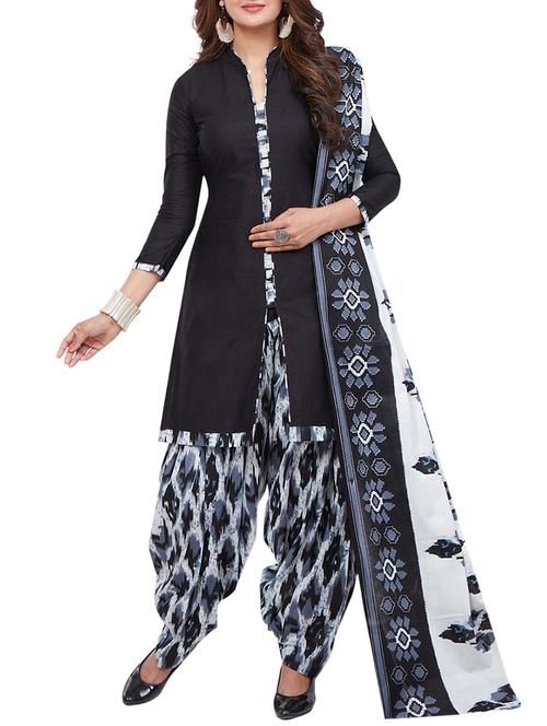 printed unstitched salwar suit - 15473248 - Very Small Image - 1