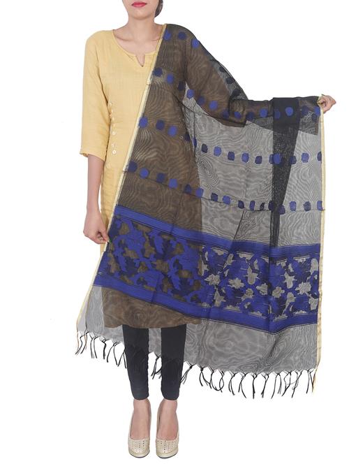 black net dupatta - 15473313 - Very Small Image - 1