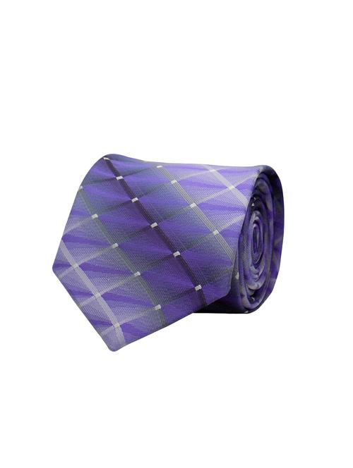 purple micro fiber tie with cufflink - 15473766 - Very Small Image - 1