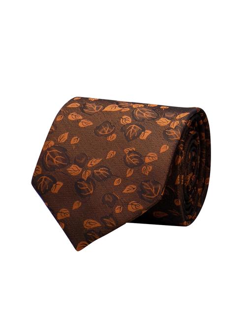 brown micro fiber tie with cufflink - 15473778 - Very Small Image - 1
