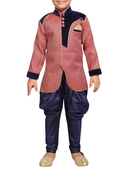 pink silk blend  kurta set - 15475780 - Very Small Image - 1