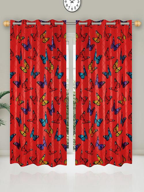 premium quality polyester standard door 7 feet digital curtain with 8 eyelet (1 pc) - 15475928 - Very Small Image - 1