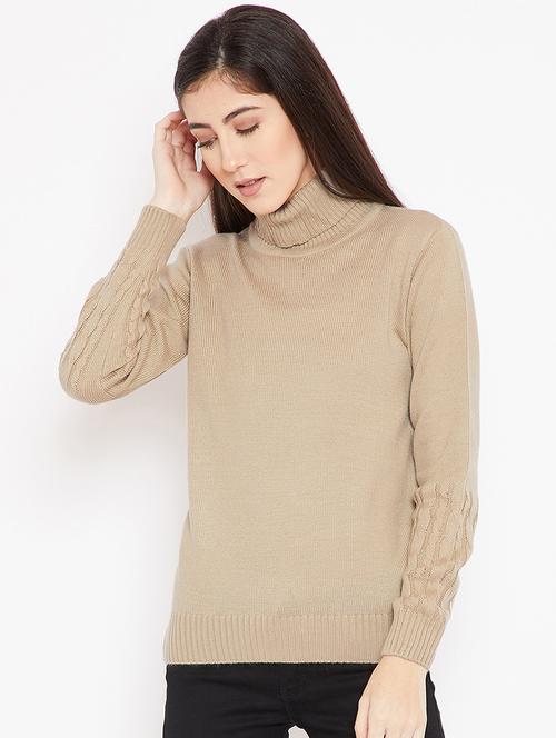 cable knit turtle neck pullover - 15476410 - Very Small Image - 1