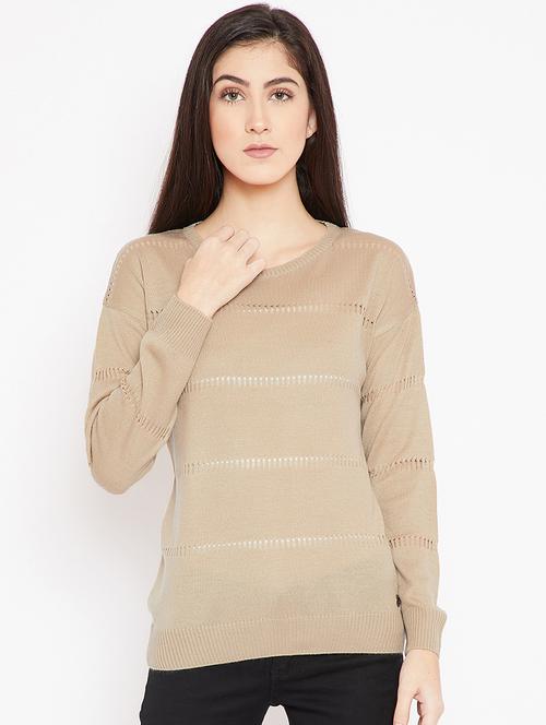 pointelle knit woolen pullover - 15476469 - Very Small Image - 1