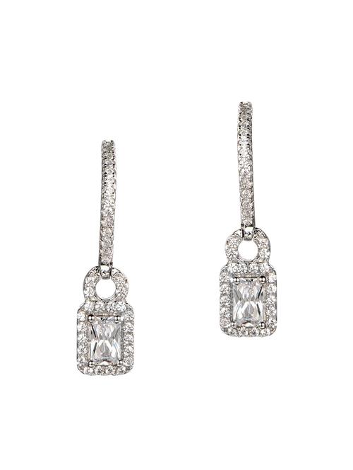 silver tone stone earrings - 15478055 - Very Small Image - 1
