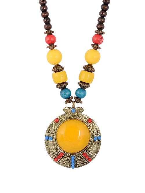 gold metal chain necklace - 15478681 - Very Small Image - 1