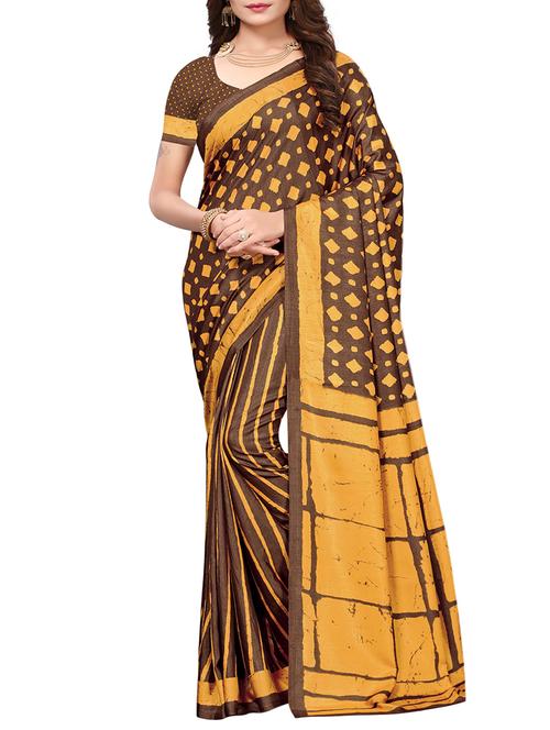 geometrical half & half saree with blouse - 15478794 - Very Small Image - 1