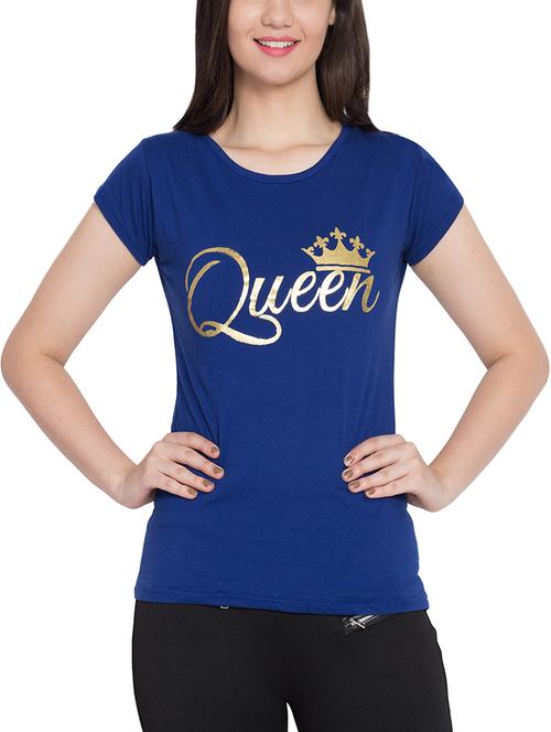 round neck typographic print tee - 15478982 - Very Small Image - 1