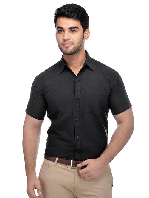 black khadi formal shirt - 15481088 - Very Small Image - 1