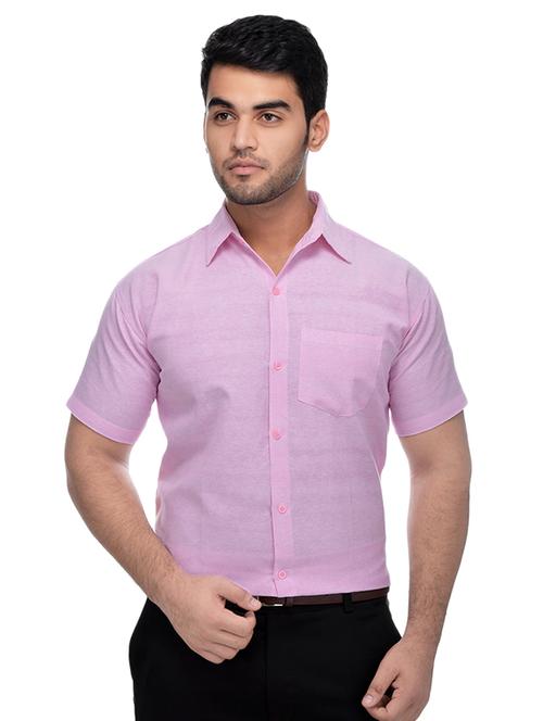 pink khadi formal shirt - 15481095 - Very Small Image - 1