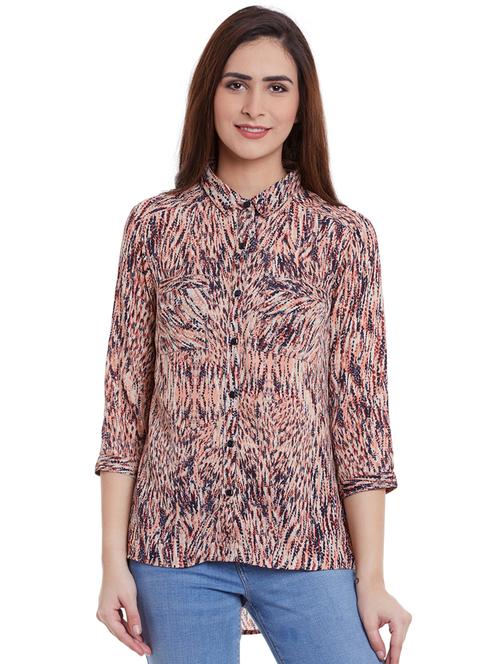 pocket patch printed high low shirt - 15481921 - Very Small Image - 1