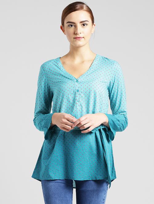 self-tie waist ombre top - 15482075 - Very Small Image - 1