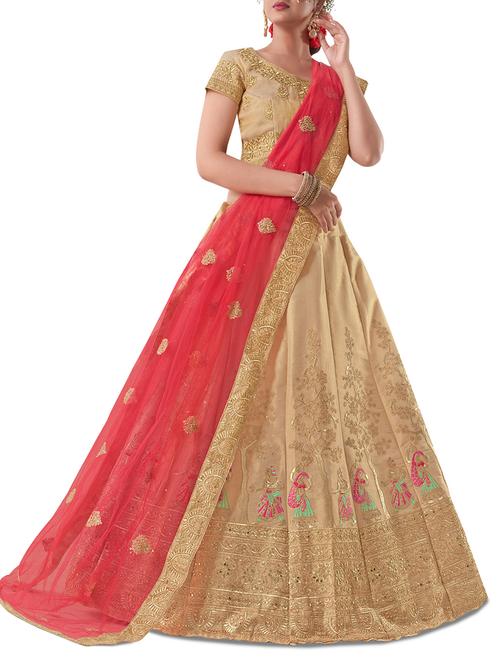 embroidered flared lehenga - 15483426 - Very Small Image - 1