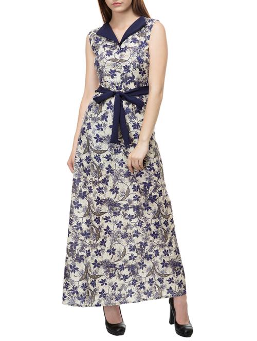 a-line checkered ethnic dress - 15484166 - Very Small Image - 1