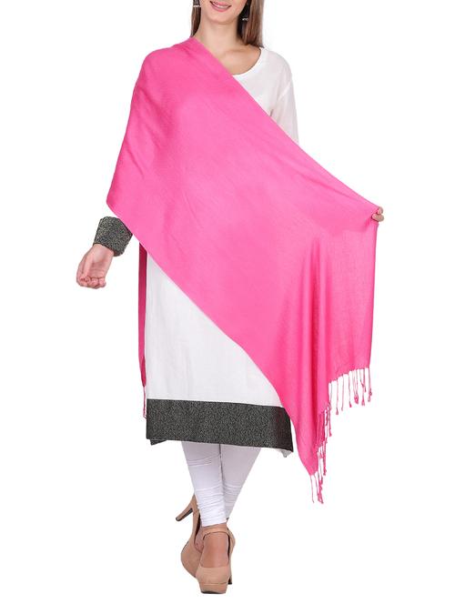 pink viscose stole - 15484647 - Very Small Image - 1