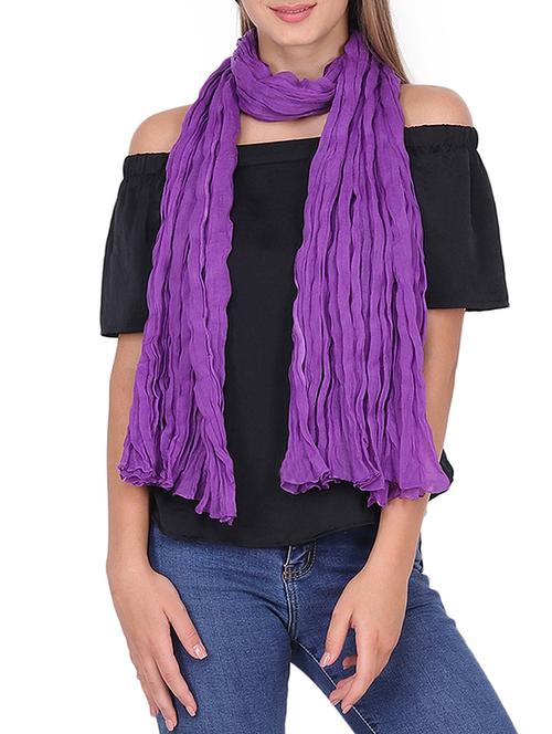 purple cotton stole - 15484654 - Very Small Image - 1