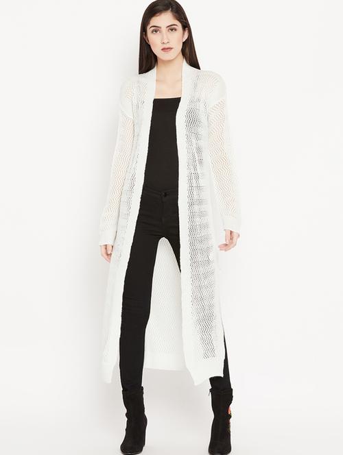 side slit perforated shrug - 15486608 - Very Small Image - 1