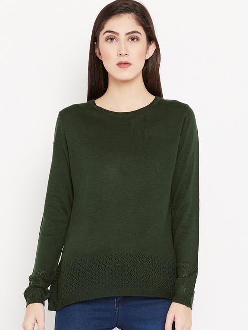 round neck woolen pullover - 15486632 - Very Small Image - 1