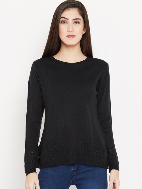 round neck woolen pullover - 15486635 - Very Small Image - 1