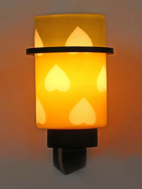 new  designer hand decorative colorful glass wall lamp light with stylish wooden fitting new-el40 - 15489654 - Very Small Image - 1