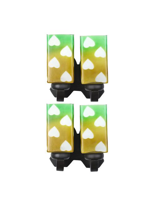 stylish twins hand decorative colorful glass wall lamp light with royal wooden fitting (set of two) dn-2wa115 - 15489834 - Very Small Image - 1