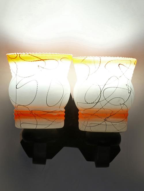stylish twins hand decorative colorful glass wall lamp light with royal wooden fitting (set of two) dn-2wa127 - 15489846 - Very Small Image - 1