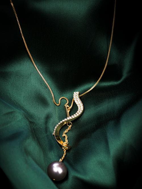 gold tone long necklace - 15490931 - Very Small Image - 1