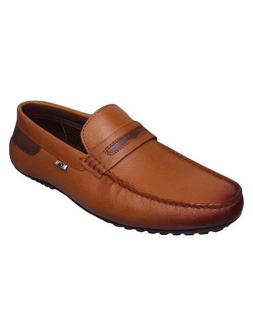 tan leather slip on loafers - 15492651 - Very Small Image - 1