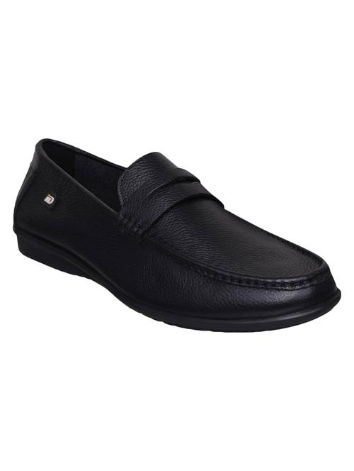 Black Leather Slip On Loafers - 15492654 - Very Small Image - 1