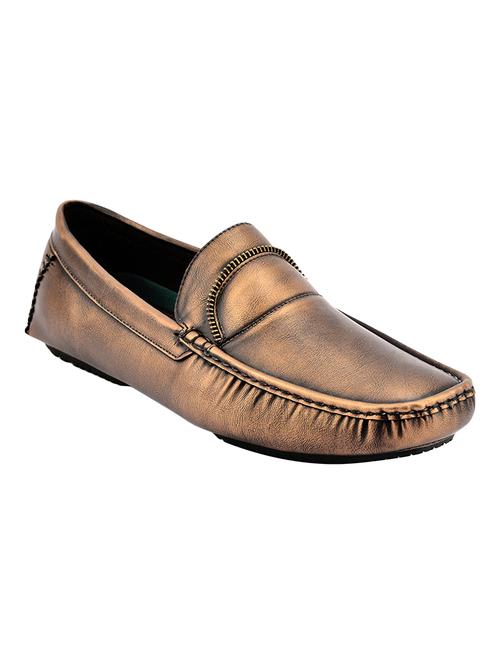 gold leather slip on loafers - 15492658 - Very Small Image - 1
