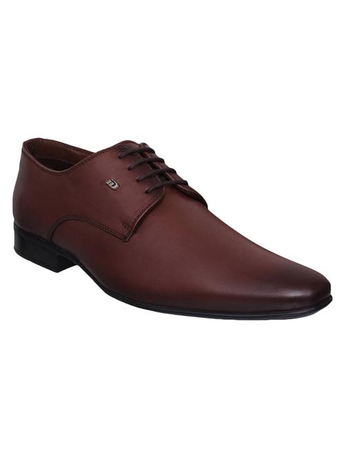 brown leather lace-up derbys - 15492709 - Very Small Image - 1