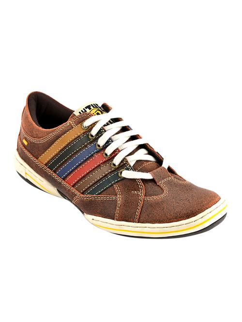 tan leather lace up shoes - 15492796 - Very Small Image - 1