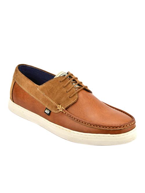 tan leather lace up shoes - 15492829 - Very Small Image - 1