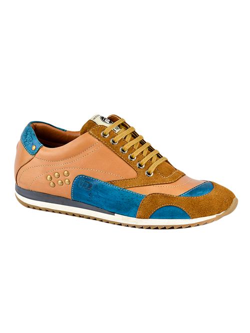 tan leather lace up sneakers - 15492839 - Very Small Image - 1
