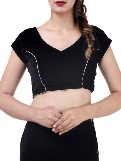 black velvet solid blouse - 15494105 - Very Small Image - 1