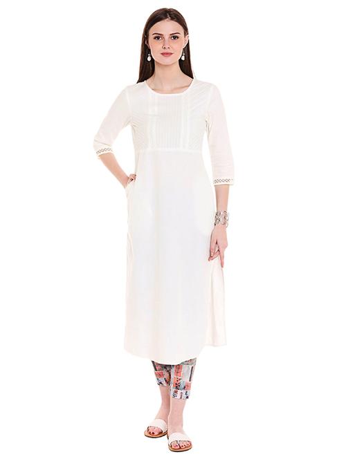 straight pintucks kurta - 15494836 - Very Small Image - 1